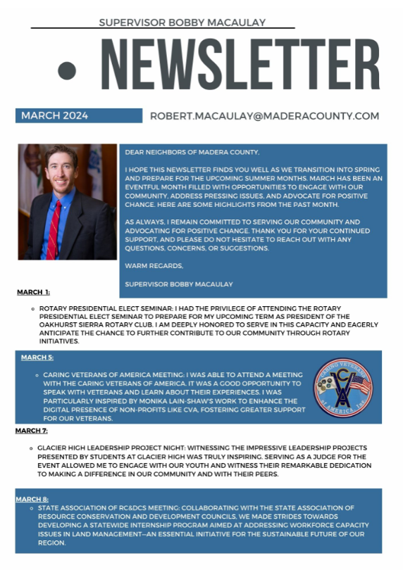 March Newsletter Page 1