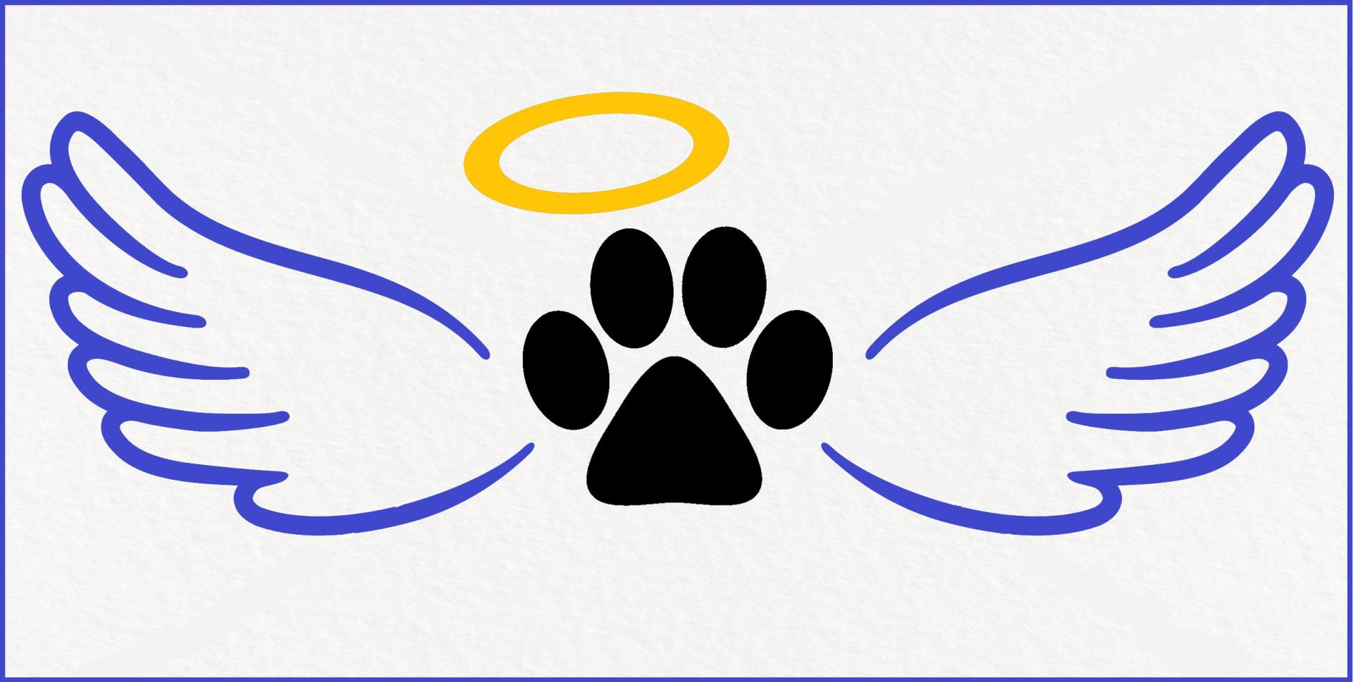 paw print with wings