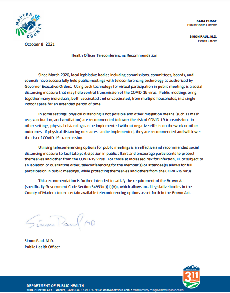 Letter from Health Officer Simon Paul recommending teleconferencing as an option to attending public meetings where COVID-19 protection measures are concerned