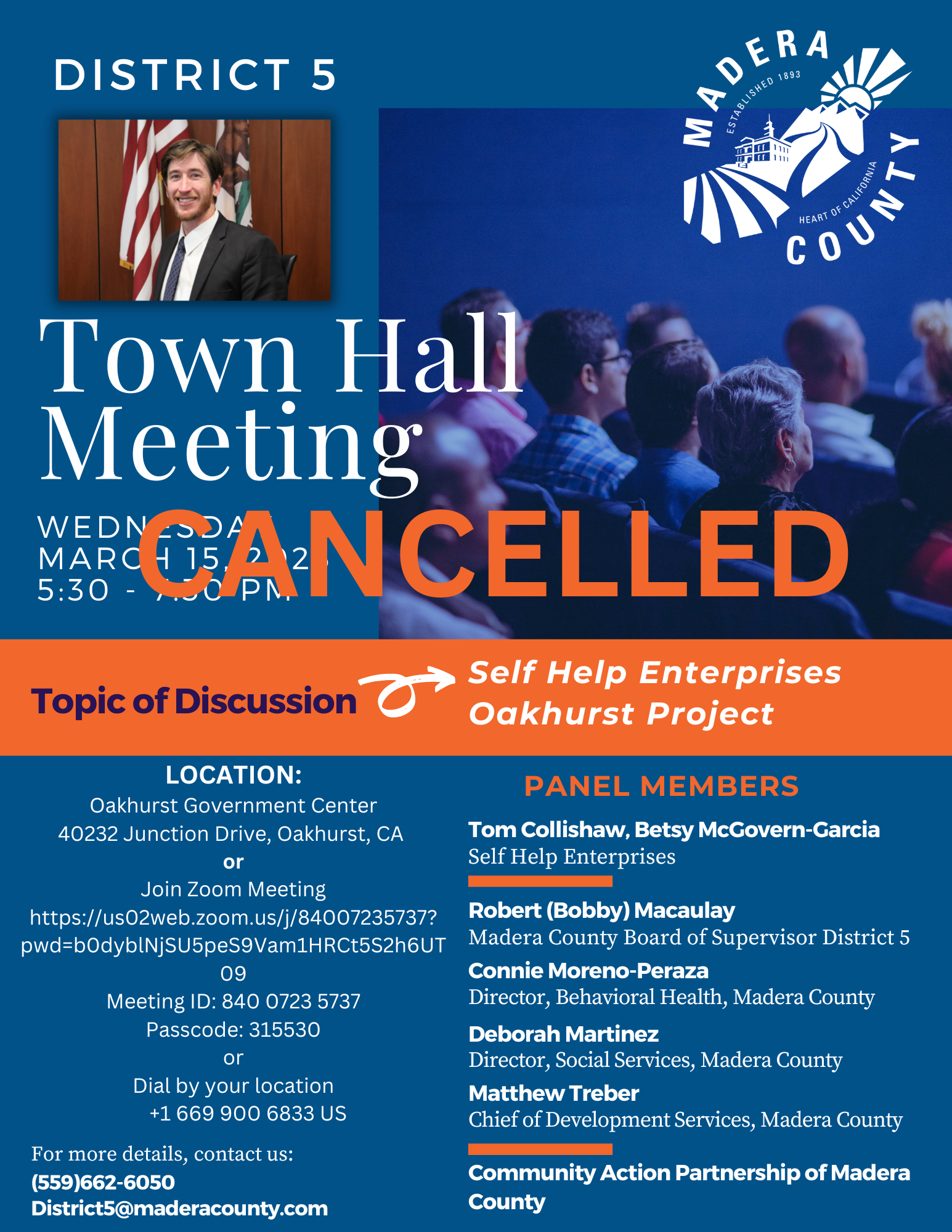 Town Hall Cancelled 031523