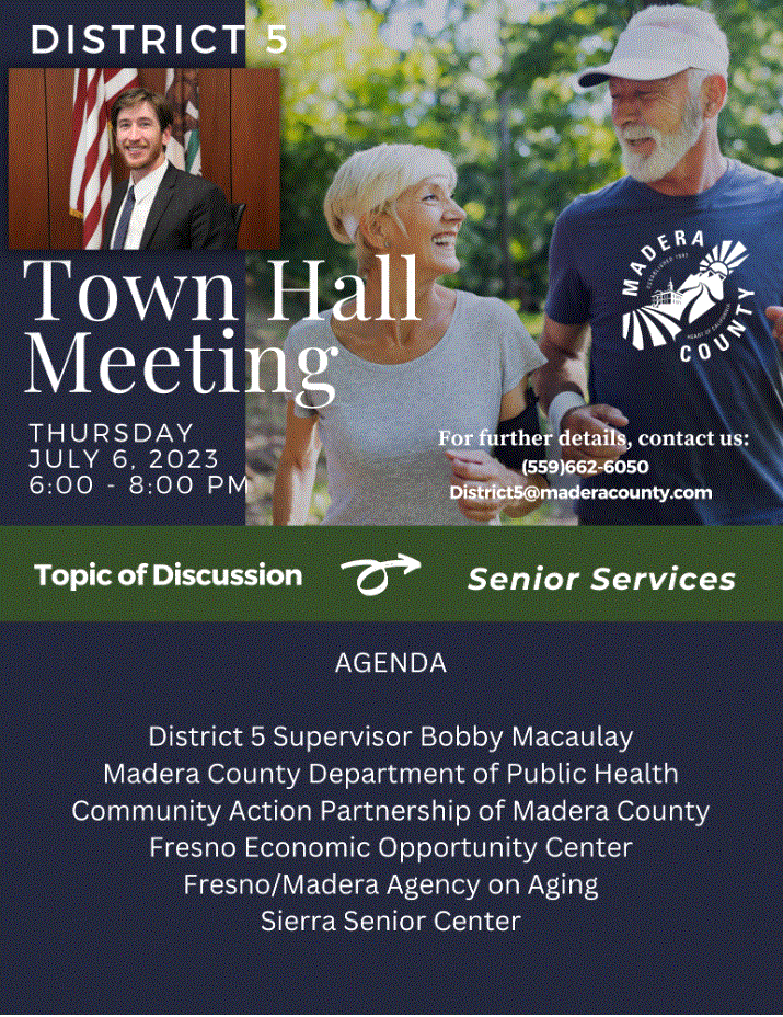 Town Hall Senior Services Agenda 070623