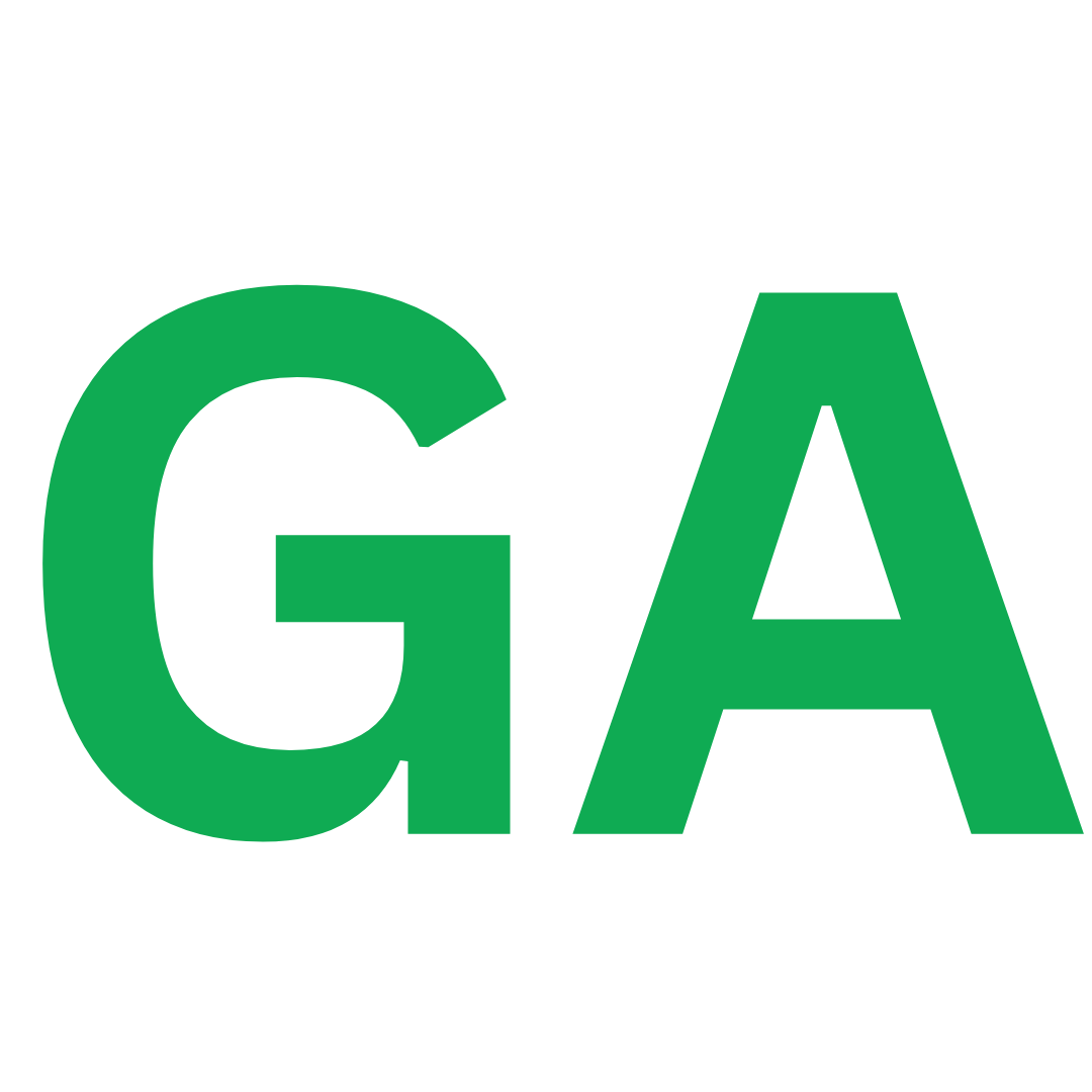 Green letters G-A